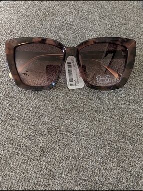 T.J.Maxx Purple Tortoise Oversized Square Sunglasses